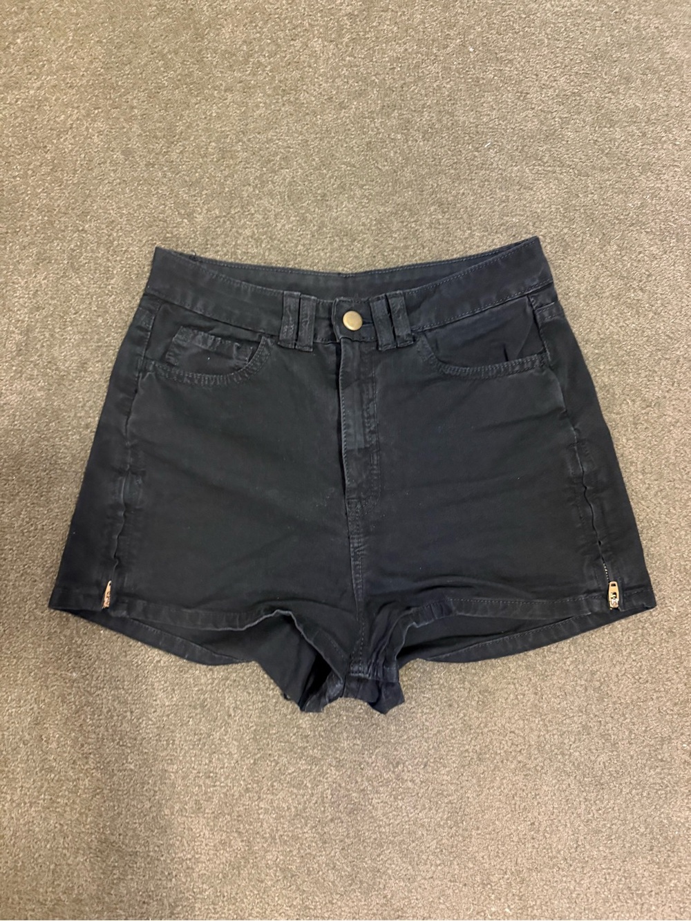 American Apparel Black High-Waist Shorts